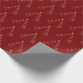 Kerstboom Silhouet Cadeaupapier (Hoek)