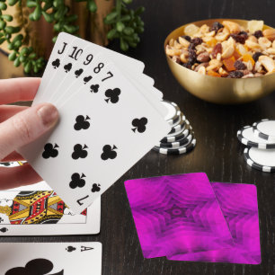 Kerstboom Silhouet & Paarse Ster Gradiënt Pokerkaarten