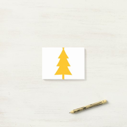 kerstboom Silhouette 6 Post-it® Notes (Op bureau)