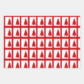 Kerstboom Silhouette Art Inpakpapier Vel (Voorkant 2)