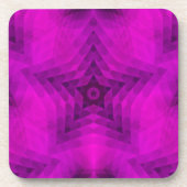 Kerstboom Silhouette en Paarse sterrengradiënt Bier Onderzetter (Voorkant)