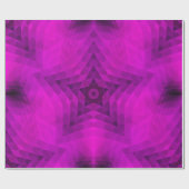 Kerstboom Silhouette en Paarse sterrengradiënt Cadeaupapier (Vlak)