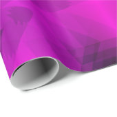 Kerstboom Silhouette en Paarse sterrengradiënt Cadeaupapier (Rol Hoek)