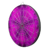 Kerstboom Silhouette en Paarse sterrengradiënt Dartbord (Voorkant Rechts)
