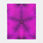 Kerstboom Silhouette en Paarse sterrengradiënt Fleece Deken (Voorkant)