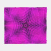 Kerstboom Silhouette en Paarse sterrengradiënt Fleece Deken (Voorkant (Horizontaal))