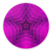 Kerstboom Silhouette en Paarse sterrengradiënt Keramische Knop (Voorkant)