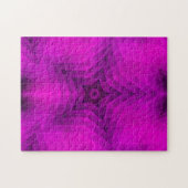 Kerstboom Silhouette en Paarse sterrengradiënt Legpuzzel (Horizontaal)