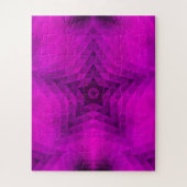 Kerstboom Silhouette en Paarse sterrengradiënt Legpuzzel (Verticaal)