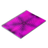 Kerstboom Silhouette en Paarse sterrengradiënt Notitieboek (Linkerzijde)