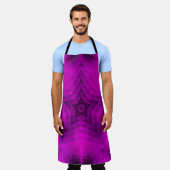 Kerstboom Silhouette en Paarse sterrengradiënt Schort (Gedragen)