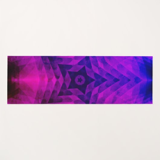 Kerstboom Silhouette en Paarse sterrengradiënt Yogamat (Voorkant (horizontaal))