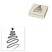 kerstboom Silhouette Rubberstempel (Gestempeld)