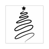 kerstboom Silhouette Rubberstempel (Afrduk)