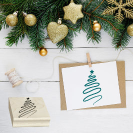 kerstboom Silhouette Rubberstempel