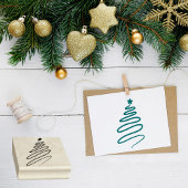 kerstboom Silhouette Rubberstempel