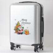 Kerstboom Sinterklaas met Vrolijk Kerstfeest Sticker (Koffer)