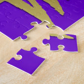 Kerstboom Sjabloon Goud Legpuzzel (Zijkant)