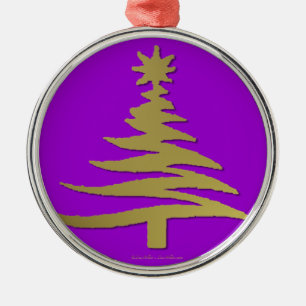 Kerstboom Sjabloon Goud Metalen Ornament