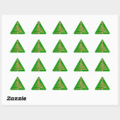 Kerstboom Sjabloon Goud Sticker (Vel)