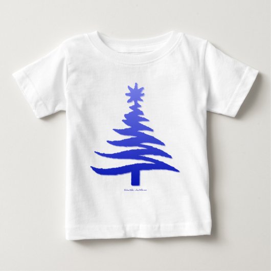 Kerstboom Sjabloon Kobaltblauw (Voorkant)