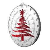 Kerstboom Sjabloon Rood Dartbord (Voorkant Rechts)