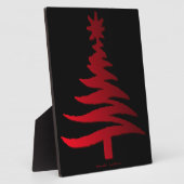Kerstboom Sjabloon Rood Fotoplaat (Zijkant)