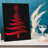 Kerstboom Sjabloon Rood Fotoplaat (Zijkant)