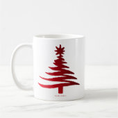 Kerstboom Sjabloon Rood Koffiemok (Links)