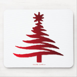 Kerstboom Sjabloon Rood Muismat