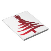 Kerstboom Sjabloon Rood Notitieblok (Schuin)