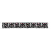Kerstboom Skelet Patroon Grosgrain Lint (Voorkant)