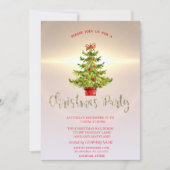 kerstboom, Slanke Company Kerstparty Kaart (Voorkant)