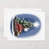 Kerstboom sleepboot ansichtkaart feestdagenkaart (Voorkant / Achterkant)