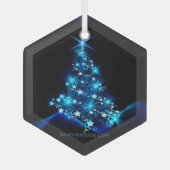 Kerstboom SlipperyJoe sterren mousserende lichten Glas Ornament (Voorkant)