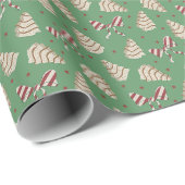 Kerstboom snack cake cadeaupapier (Rol Hoek)