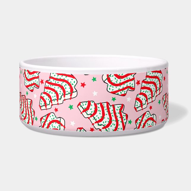 Kerstboom Snack Cake Dog Bowl Voerbakje (Voorkant)