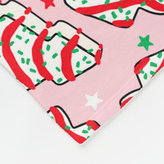 Kerstboom Snack Cake Fleece Deken (Hoek)