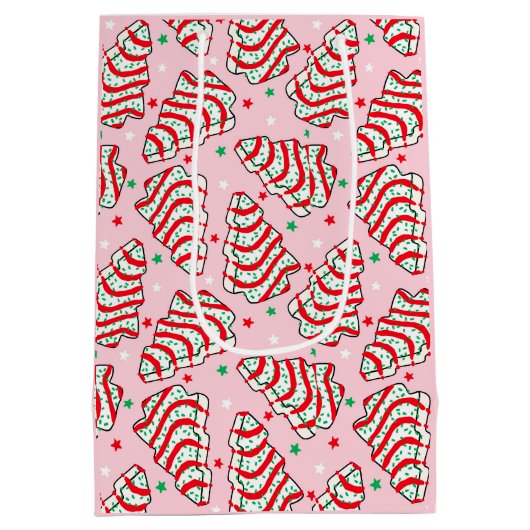 Kerstboom Snack Cake Gift Bag Medium Cadeauzakje (Achterkant)