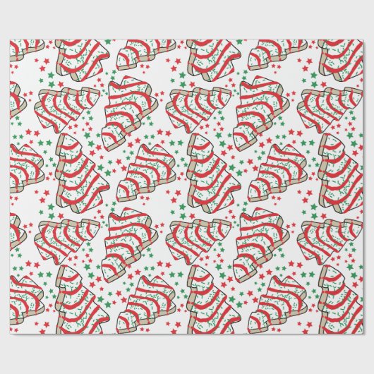 Kerstboom snack cake inpakpapier (Vlak)