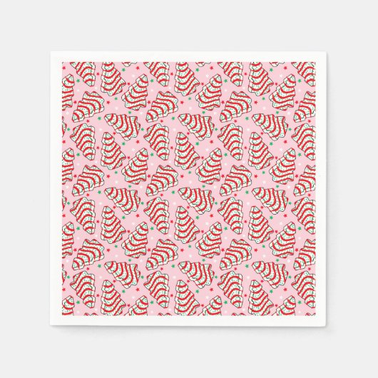 Kerstboom Snack Cake Papier Borden Servet (Voorkant)