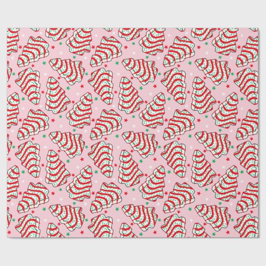 Kerstboom snack cake wrapping papier (Vlak)