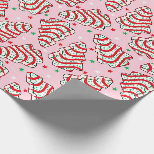 Kerstboom snack cake wrapping papier (Hoek)