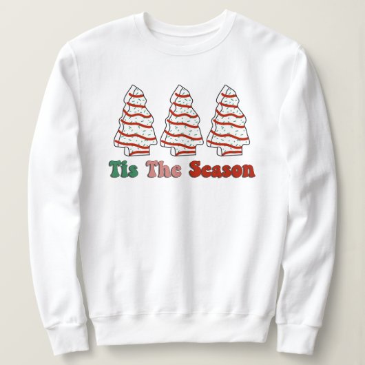 Kerstboom Snack Cakes Sweatshirt (Design voorkant)