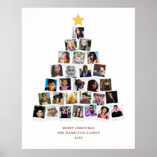 Kerstboom Snapshots Kunst Poster (Voorkant)