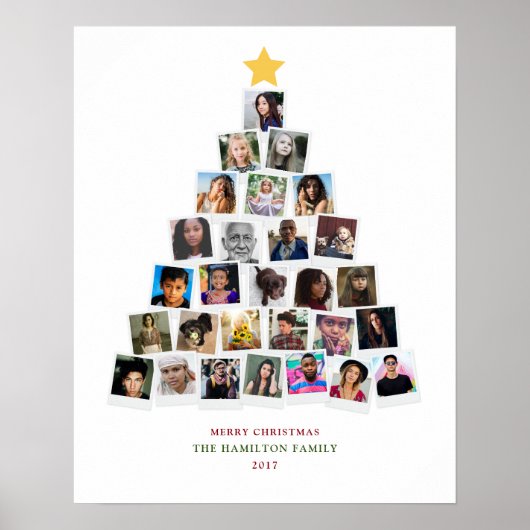 Kerstboom Snapshots Kunst Poster (Voorkant)