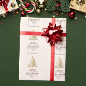 Kerstboom sneeuw crème mokka Kerstmis Cadeaupapier