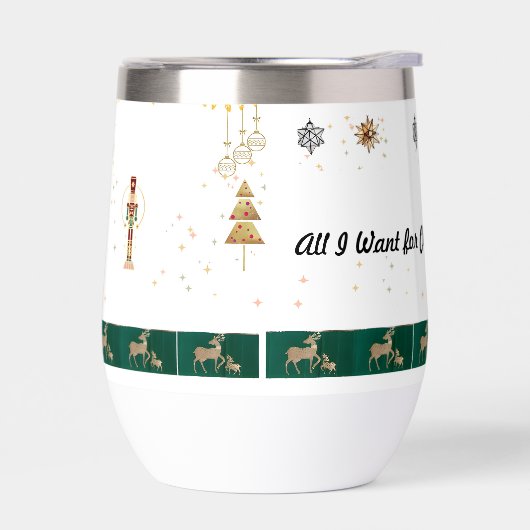 Kerstboom, sneeuw, herten inpakpapier (Links)