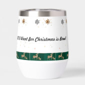 Kerstboom, sneeuw, herten inpakpapier (Achterkant)