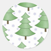 Kerstboom Sneeuw Stickers (Voorkant)